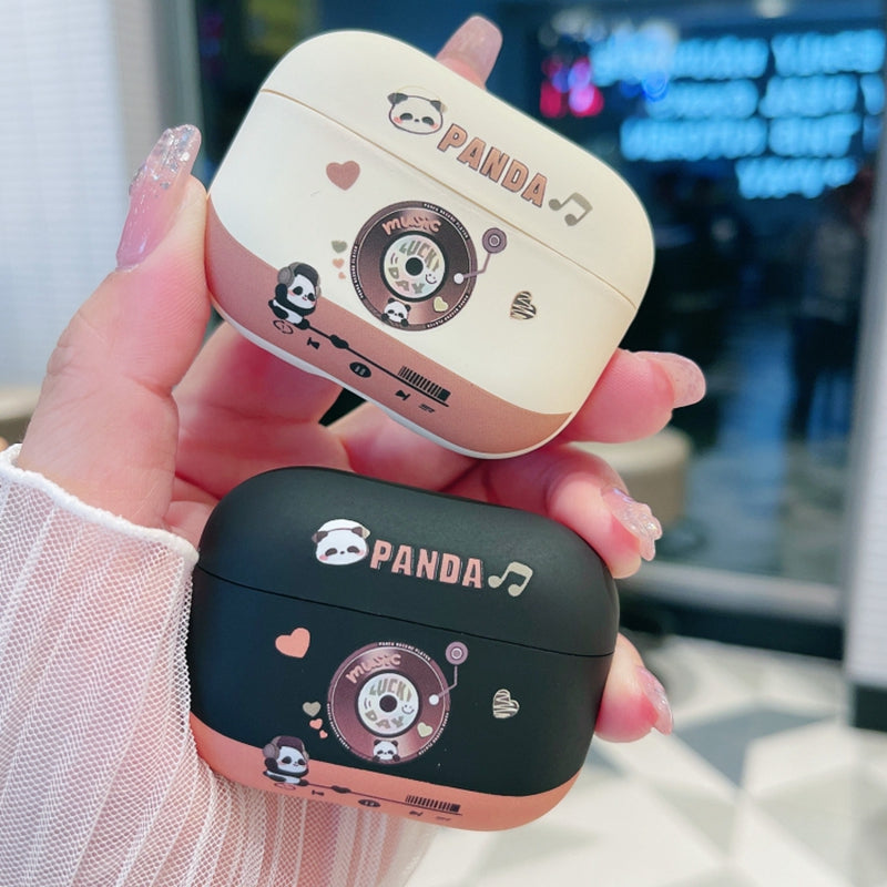 For Apple AirPods Pro Earphone Protector TPU Earphone Case Lovely Panda Earphone Shell - Black For Apple AirPods Pro Earphone Protector TPU Earphone Case Lovely Panda Earphone Shell - Black